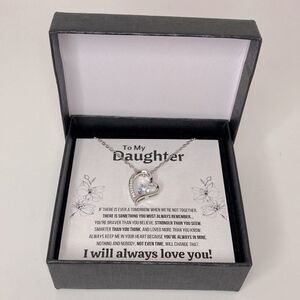 Daughter Necklace Boxed Fashion Necklace with Touching Quote Card